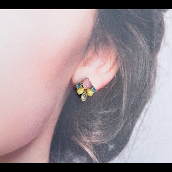 Kate Spade Gold Tone Crystals Stud Earrings